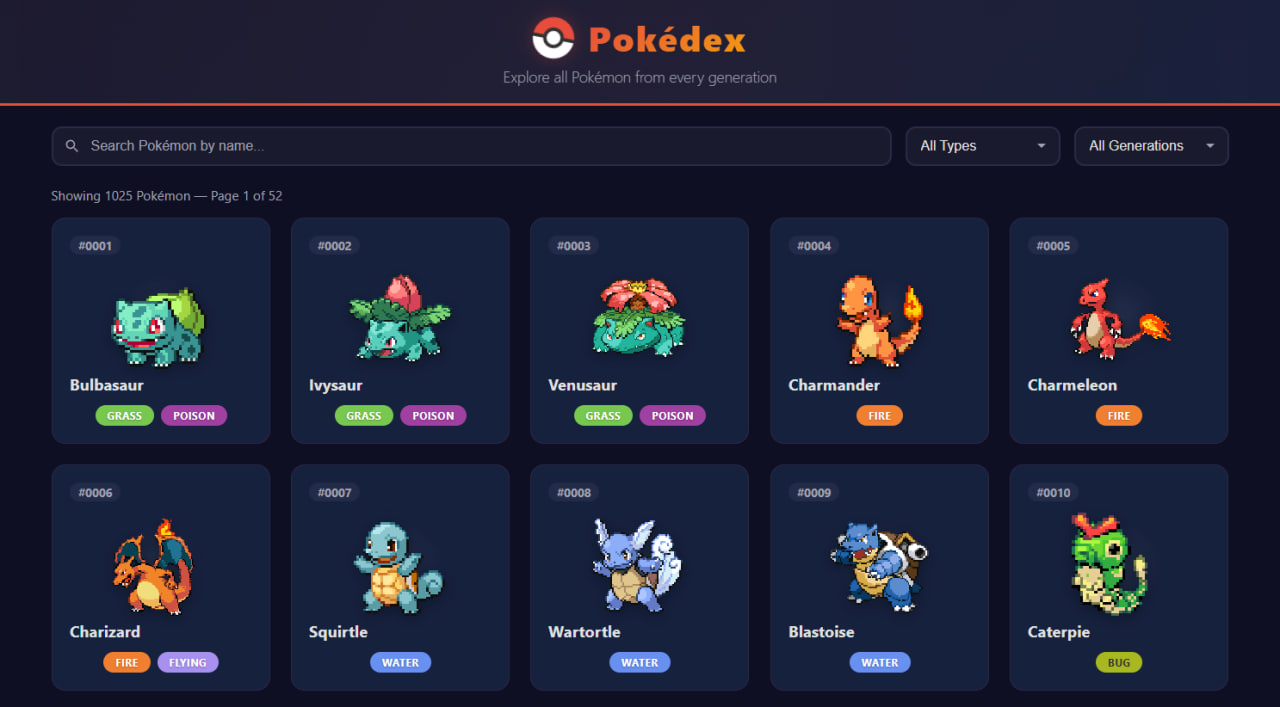 Pokédex — Interactive Pokémon Explorer